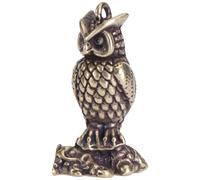 Garneck Porte-clés Pendentif Hibou Debout en Laiton Massif, Ornement Décoratif Vintage, Accessoire Créatif pour Clés et Décoration Intérieure, Objet Déco Unique pour Maison et Bureau