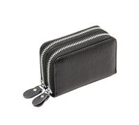 Garneck Portefeuille RFID Cuir pour Homme et Femme Double Fermeture Éclair Autour Emplacements Cartes Compartiment Monnaie Protection Le Piratage Design Accordéon Couleur Aléatoire