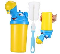 Garneck Pot De Toilette Portable Pour Garçon Et Garçon Et Filles Urinoir Abs Compact Jaune Urinoir D'entraînement Pour Voyage Et Camping Brosse De Nettoyage Incluse Apprentissage Propreté