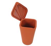 Garneck Poubelle de Voiture Silicone Orange Bac à Déchets Étanche pour Camion et Suv Corbeille Compacte pour Rangement et Hygiène Intérieure pour Déplacements Bureau et Usage Quotidien
