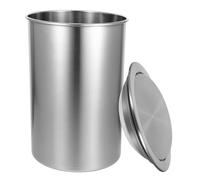 Garneck Poubelle Encastrée Ronde en Métal Inoxydable 29l avec Couvercle, Ensemble 2 Pièces pour Placard Cuisine, Poubelle de Comptoir Gain de Place, Fournitures Cuisine Pratiques