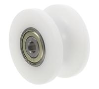 Garneck Poulie Nylon à Double Roulement pour Porte Coulissante et Fenêtre Roue de Palier Silencieuse Résistance Réduite pour Ouverture Adaptée Aux Darmoire et Penderies