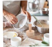 Garneck Poussoir à Pâte pour Moule à Tamper pour Uniforme Moule à Tartelettes Antiadhésif Outil de Pâtisserie pour Aux Œufs Usage Domestique et Professionnel
