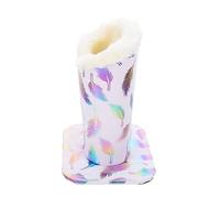 Garneck Présentoir à Lunettes Peluche Doublure Protectrice Boîte Rangement Lunettes Pour Chambre Et Bureau Étui De Protection Blanc