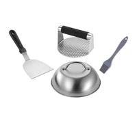 Garneck Presse Accessoire Hamburger en Outil à 1 Inoxydable Acier Set Hamburgers, Facile à Utiliser Essentiel pour Barbecue en Extérieur