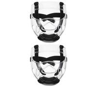 Garneck Protection Faciale pour Entraînement de Taekwondo et Boxe, Casque en Plastique Trempé, Vision Claire, Utilisation Polyvalente pour Sports de Combat, Lot de 2 Pièces