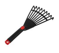 Garneck Râteau à Feuilles Solide et Sécurisé Noir en Plastique pour Jardinage avec Poignée Confortable pour Parterres de Fleurs et Travaux de Jardin