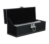 Garneck Récipient de Rangement pour Pièces de Monnaie 20 Emplacements, Boîte Portable en Plastique Eva Noir, pour Collectionneurs en Déplacement