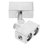 Garneck Réducteur de Câble Double pour Amplificateur Audio Voiture Connecteur D’Entrée en Alliage D’Aluminium 2 Pièces Bornes Compatibles pour Ampli Puissance et Amplis Voiture