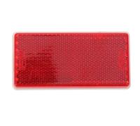 Garneck Réflecteur Adhésif Rouge Rectangulaire pour Véhicules, Bandes Réfléchissantes de Sécurité pour Camion et Remorque, Autocollant Solide Haute Visibilité, Adapté Motos et