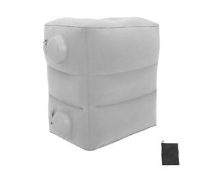 Garneck Repose-Pieds Gonflable Avion, Oreiller Repose-Pieds Gonflable, PVC et Flocage, 3 Couches, pour Longues Durées et Voyages Aériens, pour Voyageurs