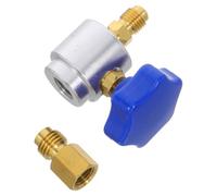 Garneck Robinet Auto-Obturant pour Recharge de Réfrigérant R134A Adaptateur de Sécurité Vanne à Bille pour Tube Flexible Outil Portable pour Climatisation Automobile Raccord Rapide