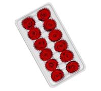 Garneck Rose Éternelle 12 Pièces 3-4 Cm Tête de Rose Rouge Fleur Préservée Décorative Accessoire Bouquet Mariage Fête Décoration Intérieure