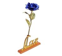 Garneck Rose Or avec Vase Love pour Saint-Valentin Fête des Mères Mariages Et Anniversaires Élégant pour Femmes Bleu