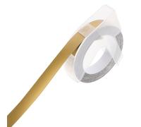 Garneck Ruban d'Étiquettes Gaufrées Manuel 3D 9 MM Couleur Dorée Ruban Adhésif Multi-Usages pour Loisirs Créatifs Impression en Relief Compatible Étiqueteuse Manuelle Papier Résistant