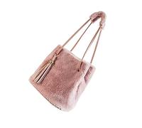 Garneck Sac à Bandoulière Femme Peluche Sac Seau Créatif pour Plage et Shopping