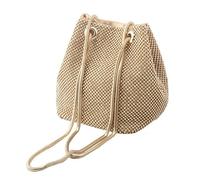 Garneck Sac à Main Polyester Doré avec Sac Seau à Bandoulière pour Femmes Élégant et Chic pour Sorties et