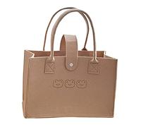 Garneck Sac Cabas Feutre Grand Format Multi-usage pour Courses Camping et Rangement Quotidien Pratique et Réutilisable Capacité Élevée Moyen Modèle avec Motif Ours