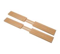 Garneck Séparateurs de Tiroirs en Bambou Extensibles Rangement Ordonné et Ajustable 2 Pièces Design Simple pour Organisation de Couverts Cuisine Maison