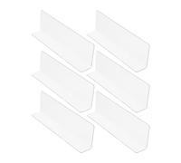 Garneck Séparateurs D'étagère pour Diviser et Garder Étagères Bien Rangées en L en Plastique Lot de 6 Organiseurs de Placard pour Supermarché et Bibliothèque