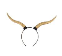Garneck Serrage-tête Cornes D'antilope Gothique En Plastique Rigide Couleur Cuivre, Accessoires Pour Cheveux Femme Cosplay Halloween, Bandeau Léger Et Confortable Pour Fête Costumée