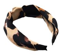 Garneck Serrage-têtes Vintage Léopard en Satin et Plastique, Bandeaux Réutilisables Confortables pour Femmes et Adolescentes, pour Soirées et Concerts