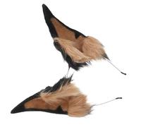 Garneck Serre-tête Oreilles de Chien Fourrure Bandeau pour Chiot Cosplay Animaux Déguisement de Fête Marron