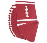 Garneck Serviettes Imprimées Ballon de Rugby Marron 20pcs en Papier Absorbant pour Décoration de Fêtes Sportives et Pique-niques