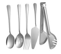 Garneck Set Dustensiles de Service Acier Inoxydable Cuillère à Fourchette Pelle à et Pince pour Buffet Pique et Repas Famille