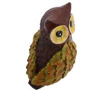 Garneck Statue de Chouette Résine Miniature Rouge Figurine Décorative Sculptée Main Ornement Résistant et Facile à Nettoyer pour Salon Bureau et Jardin