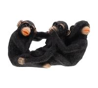 Garneck Statues Singes Résine Décoratives Compactes pour Bureau et Salon Sagesse Ne Voir Entendre Dire Ornement Artistique pour Étagère