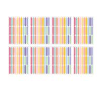 Garneck Sticker mural pour chambre d'enfant - 8 feuilles - Bandes de couleur - Autocollant mural nordique pour enfants - Pour enfants - Pour saupoudrer - Autocollant en PVC - Kit d'art mural pour bébé