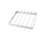 Garneck Support à Brochettes Grille De Barbecue Gril à Charbon Portatif Support De De Barbecue Panier à Griller Shish Kabob Porte- Portable Fournitures De Barbecue