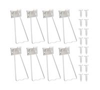 Garneck Support Arrière Chevalet pour Cadre Photo en Fer Argenté Petit Format 8 Supports et 16 Vis Structure Triangulaire Stable Accessoire pour Affichage Intérieur et Décoration