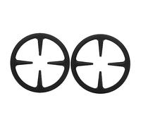 Garneck Support de Cuisinière à Gaz pour Cafetière 2pcs en Fer Noir Base Stable et Antirouille, Adapté pour Brûleur de Gaz et Usage la Cuisine Maison