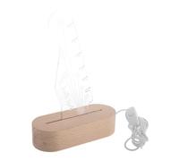 Garneck Support De Médiators Lumineux pour Guitare Veilleuse avec Base Bois Accessoires De Guitare pour Rangement De Médiators