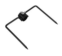 Garneck Support de Parasol de Jardin en Fer Noir Crochet Rustique, Stabilisateur à 2 Pointes pour Installation Facile en Extérieur, Plage et Terrasse