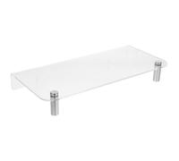 Garneck Support d'Écran de Bureau en Acrylique 40X20X5 CM Pieds Métalliques Rehausseur Polyvalent pour Ordinateur Portable et Moniteur Organisateur de Bureau pour Espace de Travail