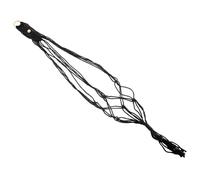 Garneck Support Mural pour Guitare et Ukulélé 125 Cm en Macramé Tissé la Main, à Suspendre Murale en Coton et Lin, Porte-instrument Décoratif Noir, Cintre Pratique et Décoratif