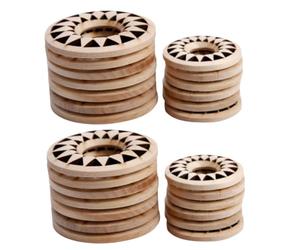 Garneck Support Oeuf en Bois pour 30pcs Boules de Cristal et Œufs, Socle Solide et Décoratif pour Présentoir à Bijoux et Autel Mystique