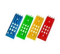 Garneck Support Porte-Bague Pigeon Voyageur Fonctionnel en Plastique Robuste, Lot De 4 Pièces Multicolores, Organisateur pour Anneaux De Pattes, Élevage Et Dressage