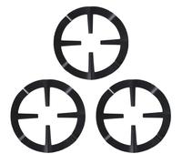 Garneck Support pour Cafetière Moka Gaz 3 Pièces en Acier Inoxydable Noir, Grille de Brûleur Résistante Antirouille, Accessoire Cuisine Compatible Cuisinière à Gaz, Usage Maison