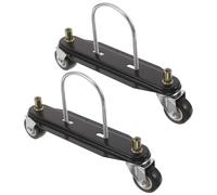 Garneck Supports de Fixation Universels pour Radiateur à Bain D’huile Électrique 4 Roues Pivotantes Noires et 2 Crochets en U - Accessoires de Chauffage Mobile pour Chauffage Électrique