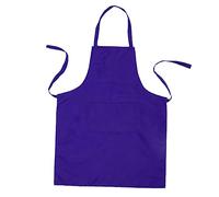 Garneck Tablier à Bavette Imperméable 60 x 70 Cm Bleu 100% Polyester Sans Manches Poche Pour Chef Professionnel La Cuisine Restaurant Atelier