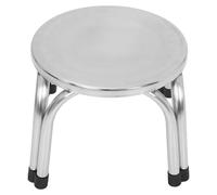 Garneck Tabouret Rond en Acier Inoxydable 22 CM Marchepied Antidérapant Portable Cuisine et Salle de Bain Tabouret Robuste pour Personnes Âgées Facile à Nettoyer Gain de Place Compact