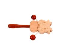 Garneck Tambour Garçon Fille Bois Main Secouant Dessin Animé Musical Shaker Pour Garçon Fille