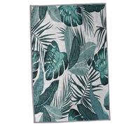 Garneck Tapis Carré Style de Bananier Motif Tropical Décoratif pour Chambre Salon Entrée Tapis de Sol Pratique et Original