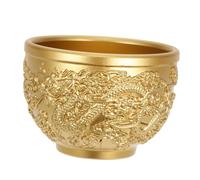 Garneck Tasse à Thé Kung Fu Laiton Doré avec Motifs Dragon et Phoenix Tasse Doffrande Compacte pour Thé et Whisky Vintage pour Rituels et Décoration