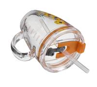 Garneck Tasse Verre pour Garçon Fille avec Poignée Graduations Précises Résistance Haute Température Compatible Micro Ondes pour Lait et Jus Au Déjeuner