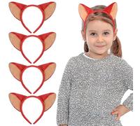 Garneck -tête dHalloween, 4pcs -tête en peluche avec oreilles de cartoon, accessoires de cheveux pour décoration de fête, Multi-Couleur, 20 x 17 x 2,5 cm